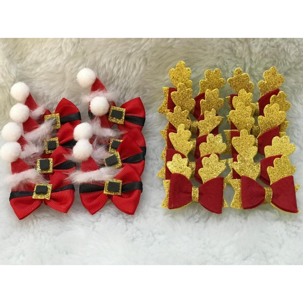 Laços de Natal para Pet Femêa Cachorro Banho e Tosa Pet Shop Acessórios Pet