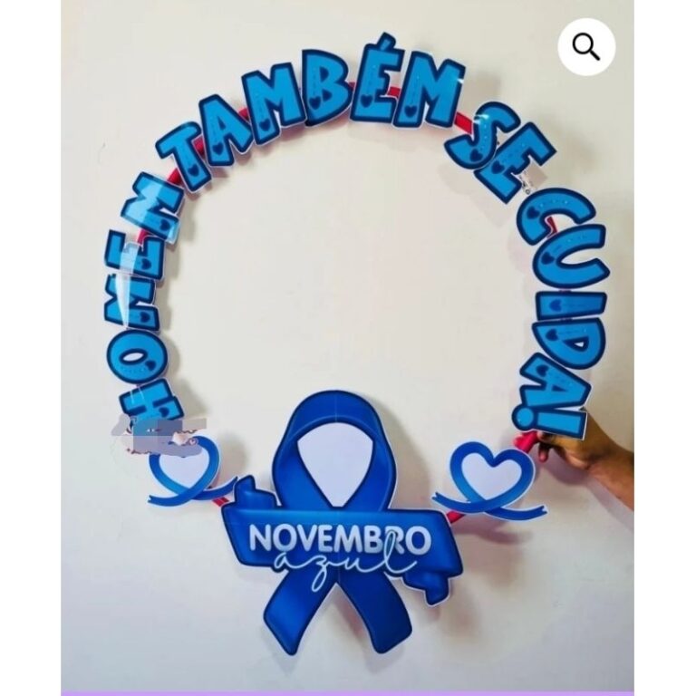 Decoração para bambolê novembro azul