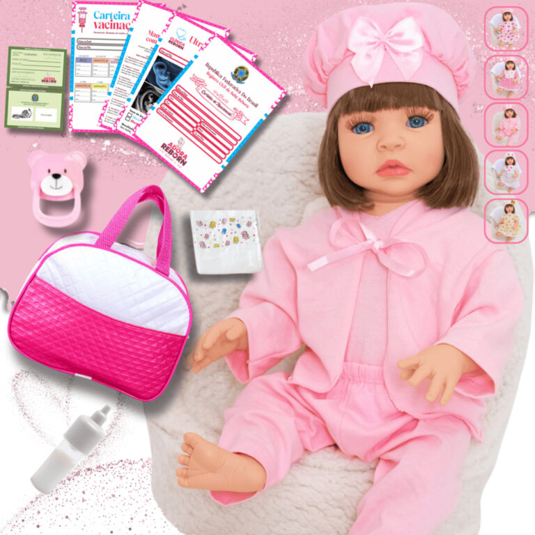 Boneca Bebê Reborn Realista Original de Silicone 