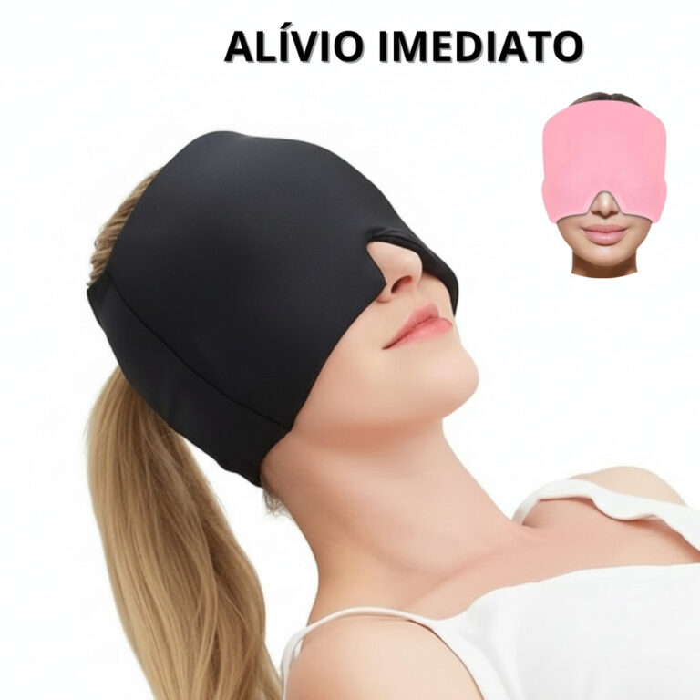 Touca Alívio Enxaqueca Dor Cabeça Tapa Olho Frio
