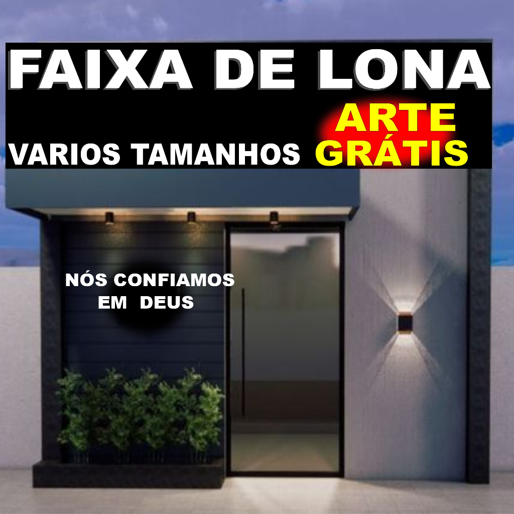 LONA PARA FACHADA / FAIXA / BANNER / PERSONALIZADA