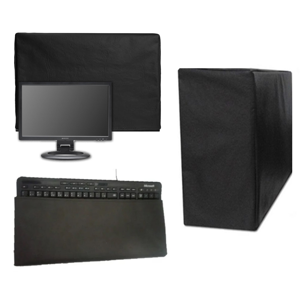 Kit de Capa para CPU Teclado e Monitor 17 Polegadas Preto