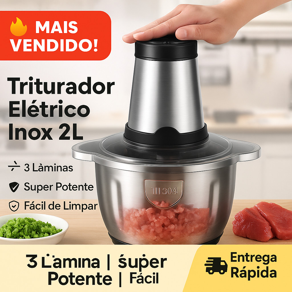 2 ou 3 Litros Picador Triturador 110V e 220V De Alimentos Carne Mixer Elétrica Processador Cozinha