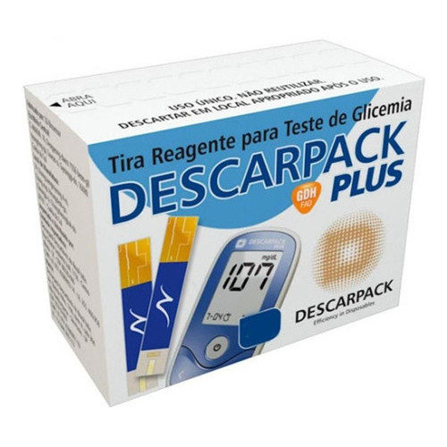 Kit 100 Tiras Reagentes Medidor De Glicemia Descar