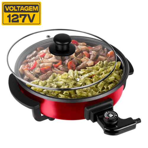 Panela Elétrica Rouge Pan610 Vermelha Cadence 127