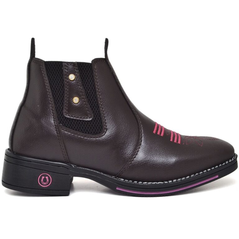 Bota Botina Feminina Texana Bico Quadrado Confort�