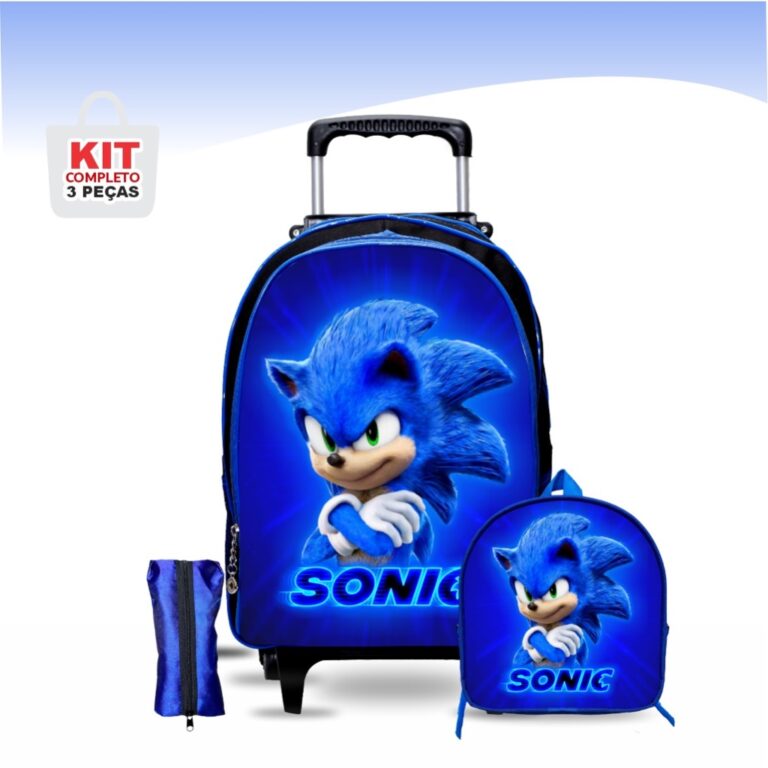 Mochila Escolar Sonic – Menino – Mascu