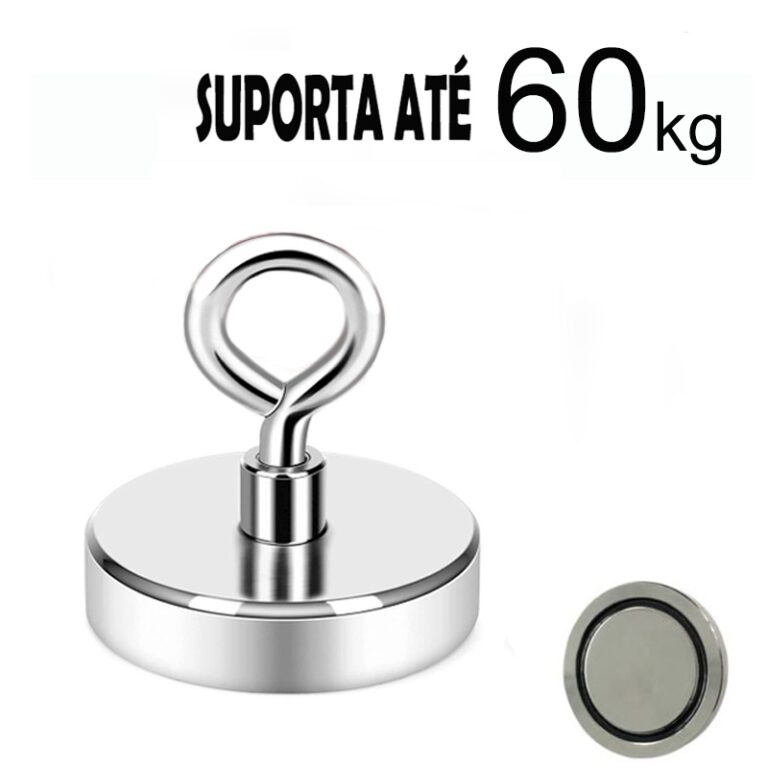 Imã Neodímio Para Pesca Magnetica Até 60 Kg Ima