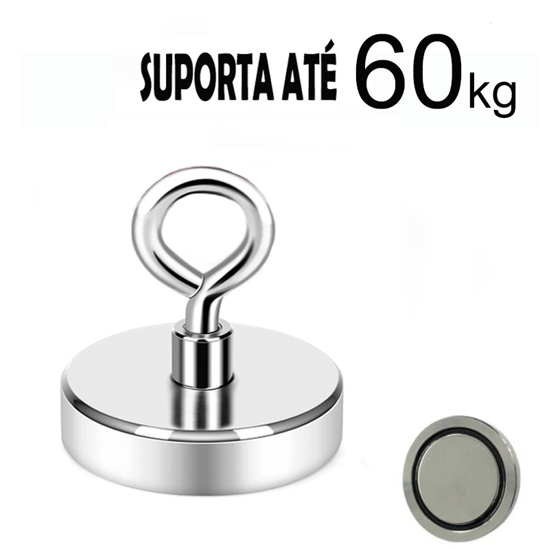 Imã Neodímio Para Pesca Magnetica Até 60 Kg Ima