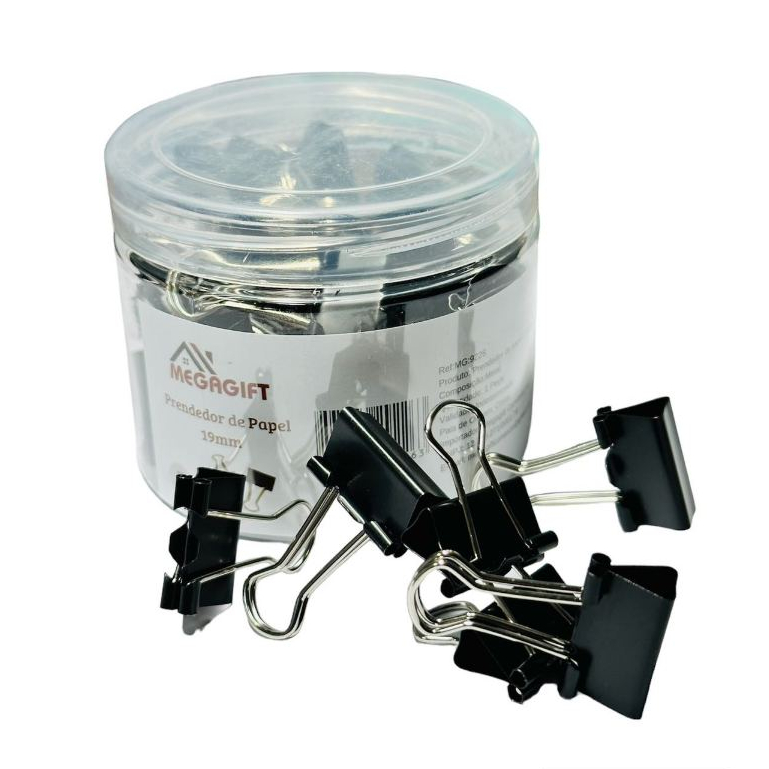 Clips Prendedor De Papel Binder Metal 19mm Com 40 
