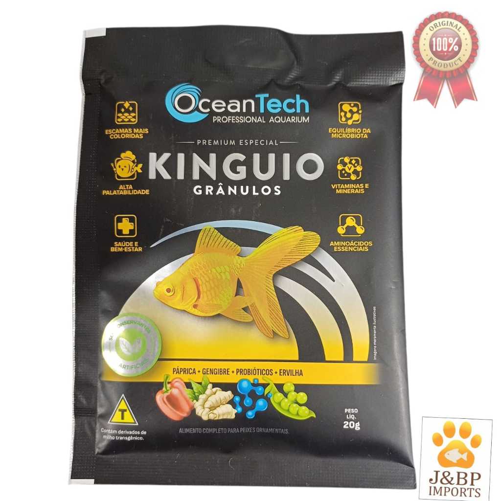Ração Ocean Tech Kinguios Granulada 20g 30g 75g 150g 300g | Distribuidor Oficial / Envio Rápido