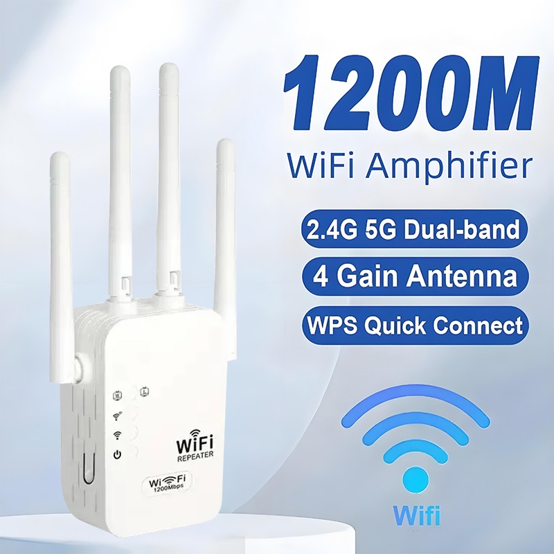 1200Mbps 5Ghz Repetidor Wifi Sem Fio 2.4G 5G Amplificador De Sinal Extensor Roteador Booster Network