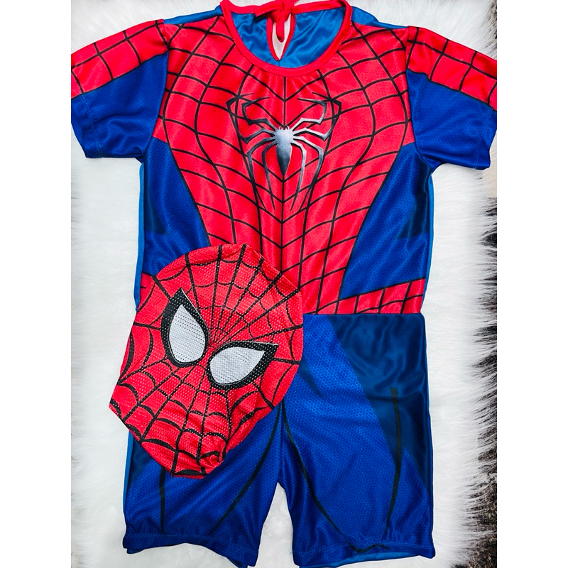 FANTASIA INFANTIL ARANHA C/MÁSCARA TECIDO