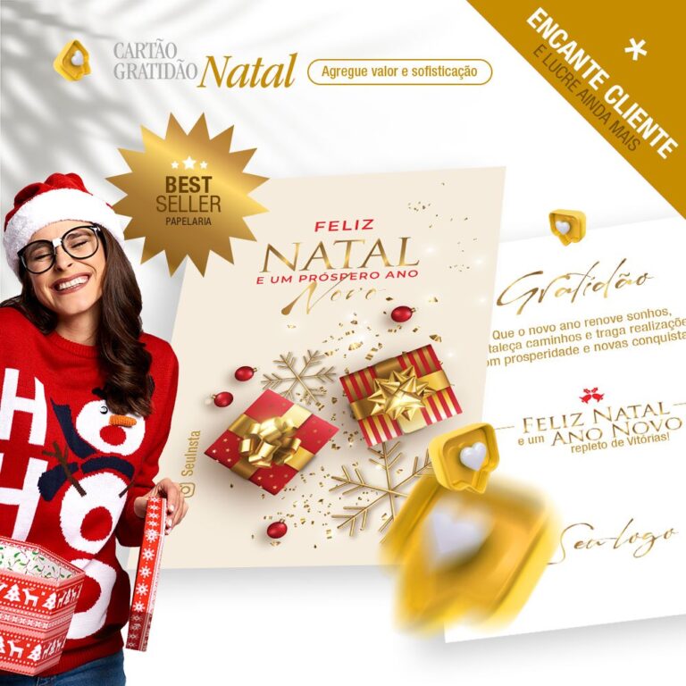 Cartões De Agradecimento Cliente NATAL