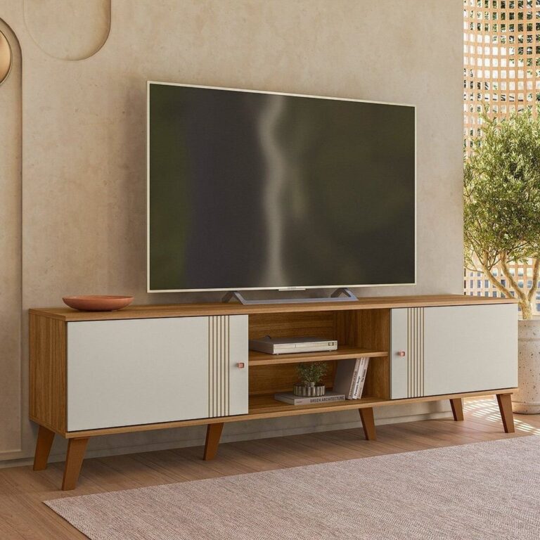 Rack para TV até 75 Polegadas 2 Portas 180cm Natu