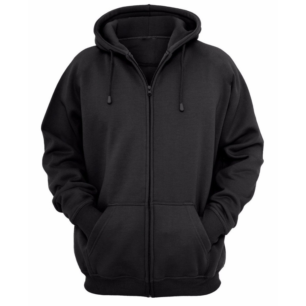 Moletom Canguru Algodão com Ziper Adulto e Infantil Liso Masculino e Feminino Blusa de Frio Unissex