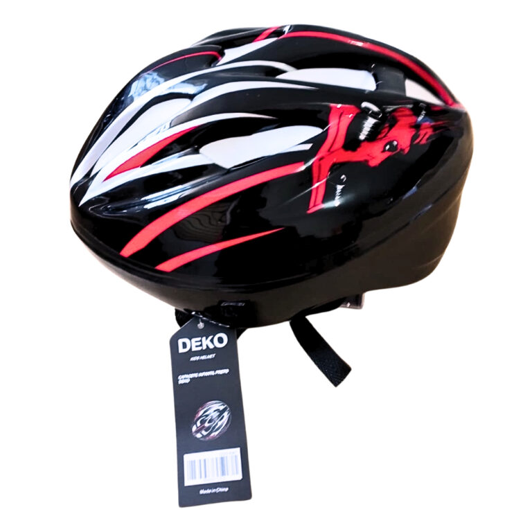 CAPACETE INFANTIL MULTI-USO PRETO COM VERMELHO 