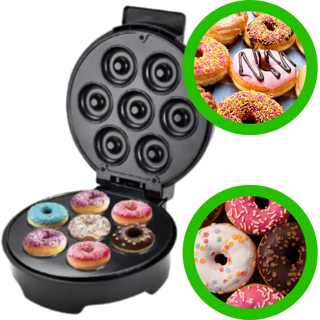 Mini Máquina de Donuts  110V | 1000W | 7 Rosquinhas de 5 cm