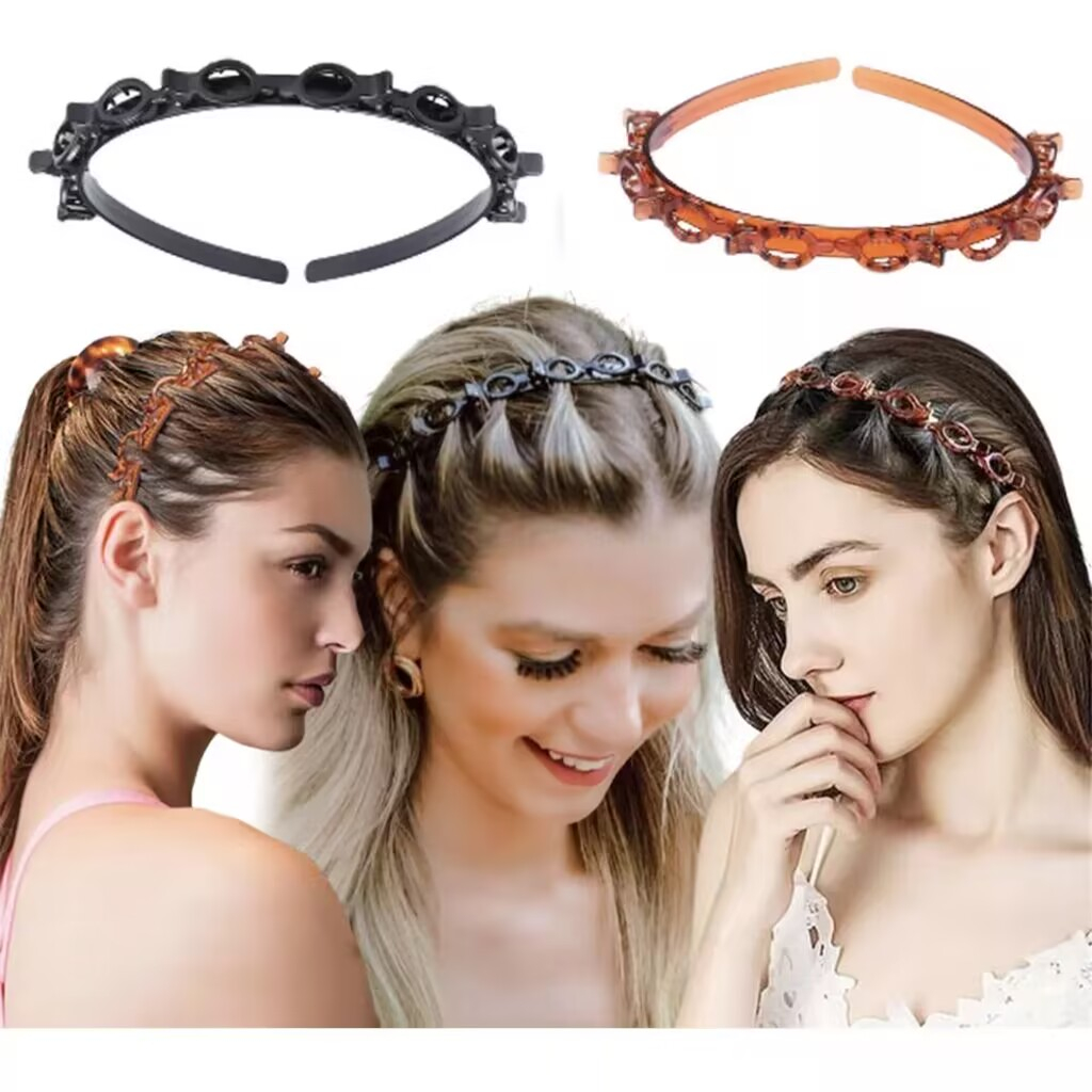 Tiara com Presilha p/ penteados de cabelo fashion moda TIK TOK