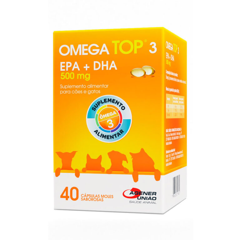 Omega Top 3 Suplemento Alimentar Para Cães e Gato