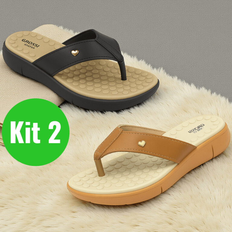 Kit 2 Chinelo Ortopédico Feminino Ultraconforto T