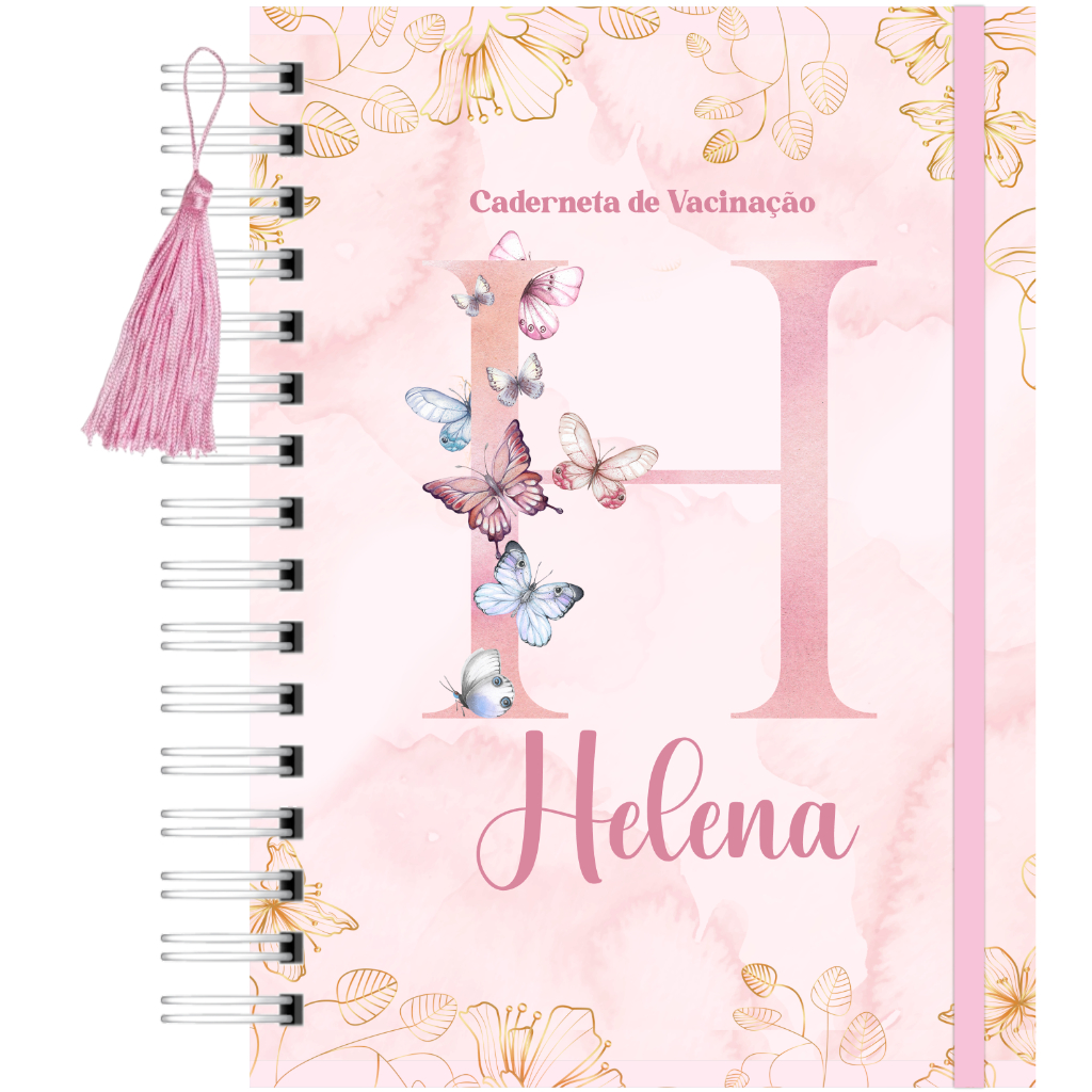 Caderneta de Vacina Capa Dura com Elástico Vários temas Menina