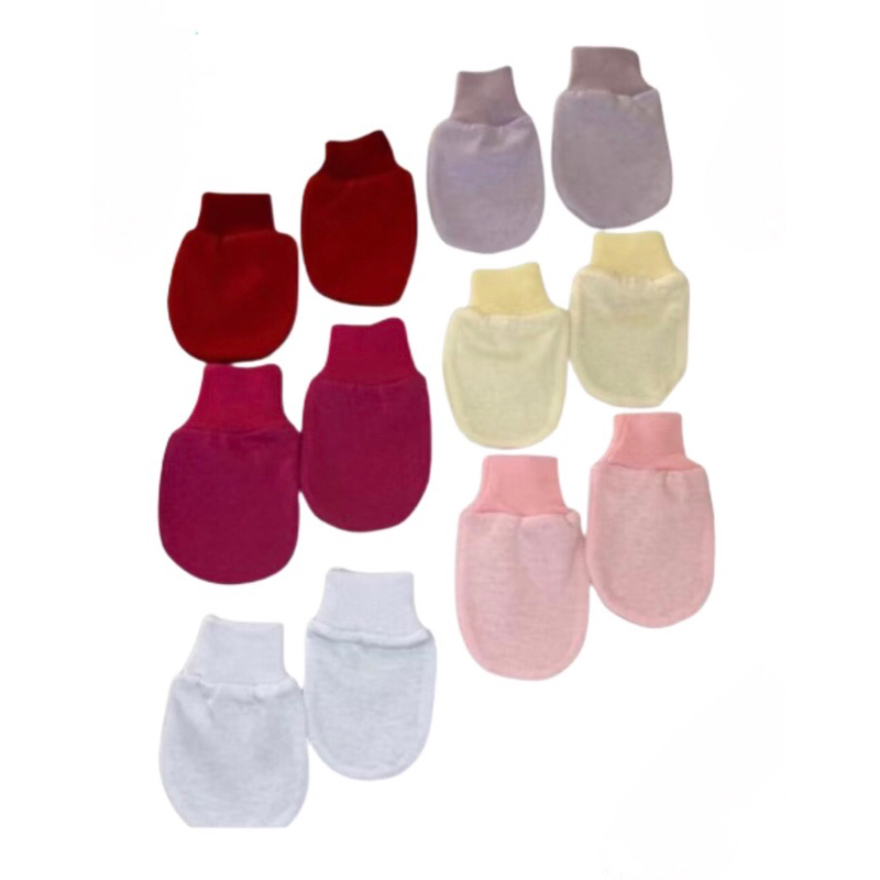 Kit 6 Pares de Luvas para Bebê Recém Nascido Malha Hipoalergênico suedine 100% Algodão