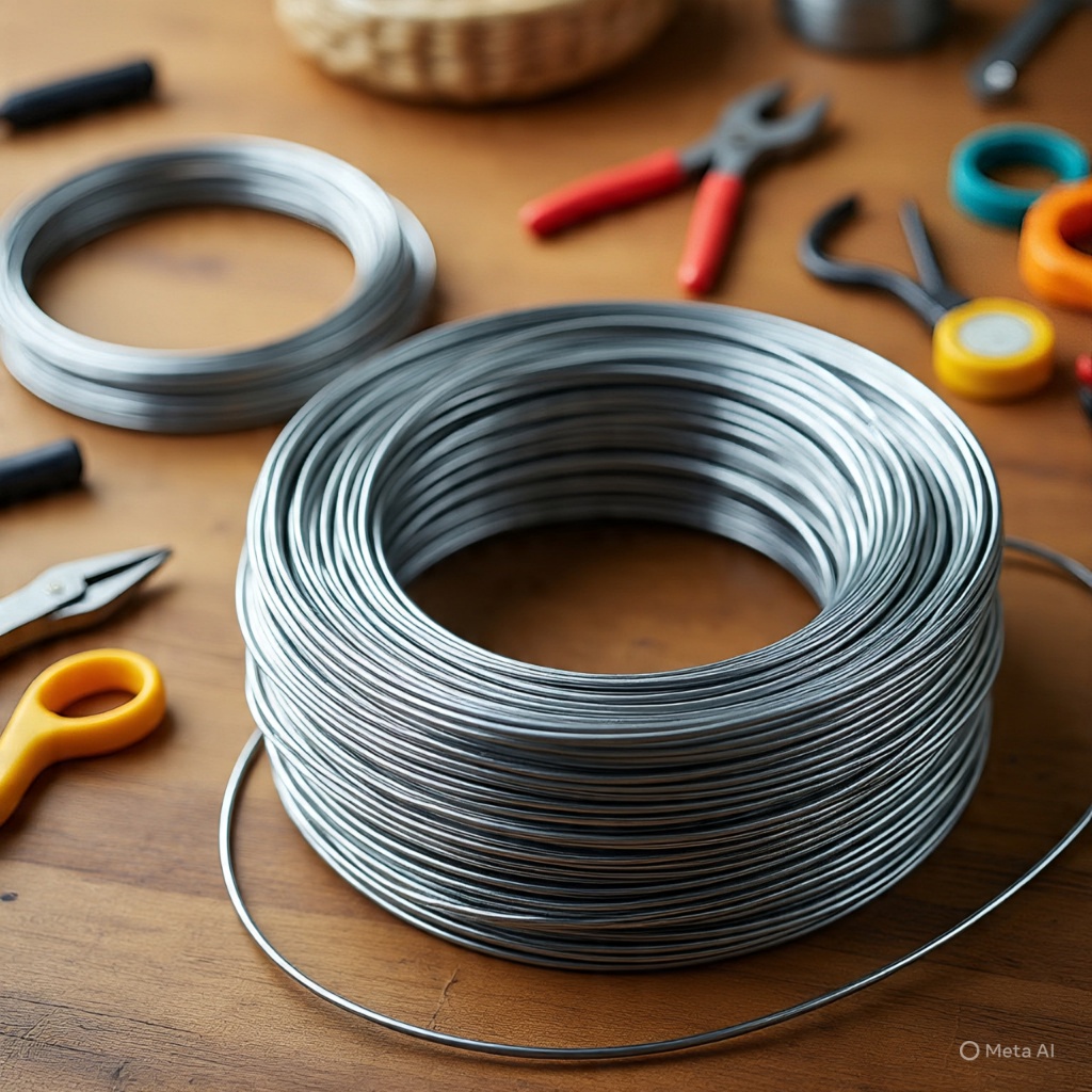 Arame Galvanizado Para Artesanato Rolo Com 10 Metros Fio Para Bijuteria Colares e Tricotin não oxida