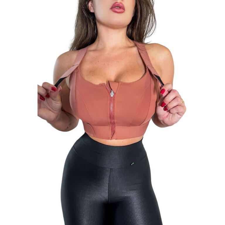 Top Esportivo Alta Sustentação Ajustavel Ziper F