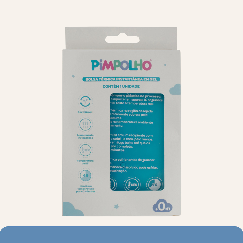 Bolsa Térmica Instantânea Gel Alívio Cólicas e Dores Pimpolho