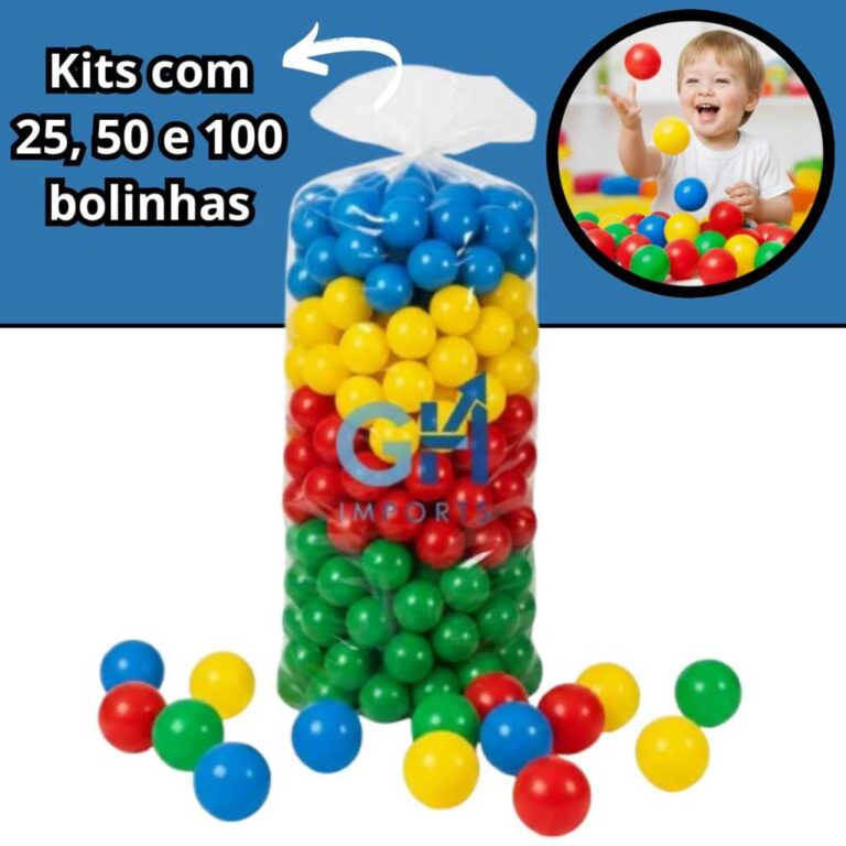 Bolinhas para Piscina Até 100 Unidades Coloridas 