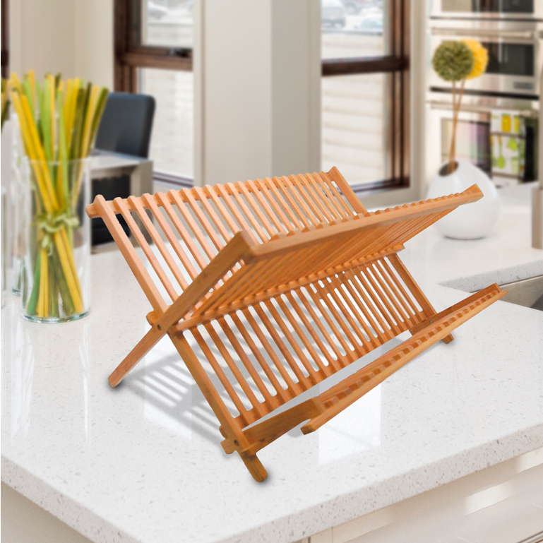 Escorredor de Pratos de Bambu com 11 e 14  Divisó