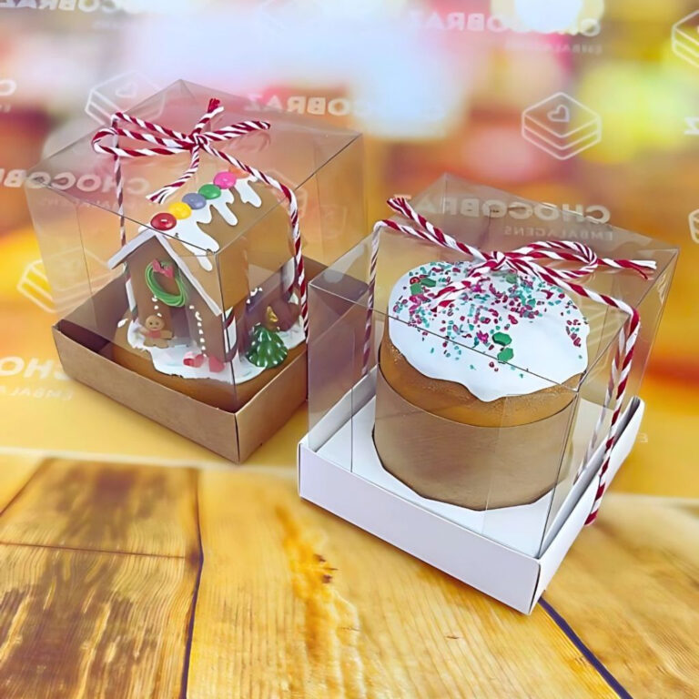 10~50 CAIXA MINI PANETONE 100g BRANCA OU KRAFT TAM