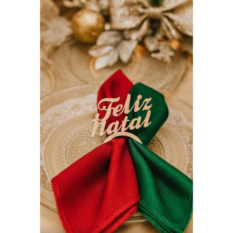 Kit 6 guardanapo oxford Natal 35cm x 35cm ( 3 verd