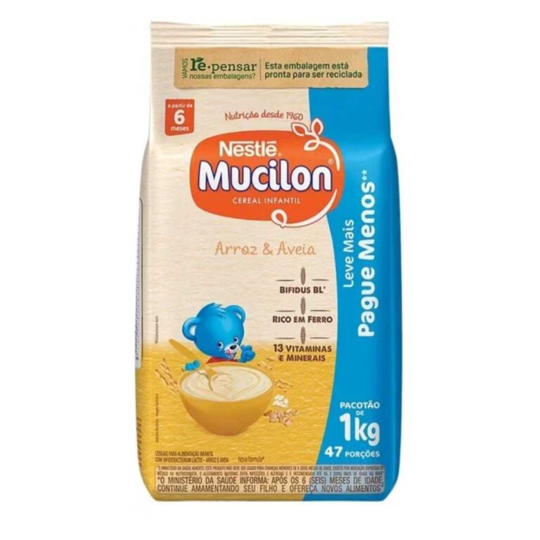 Mucilon Sachê 1kg Arroz e aveia Cereal infantil