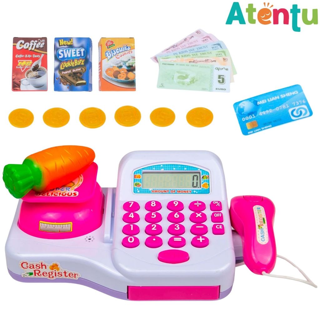Caixa Registradora Brinquedo Infantil Com Som Luz Mercadinho
