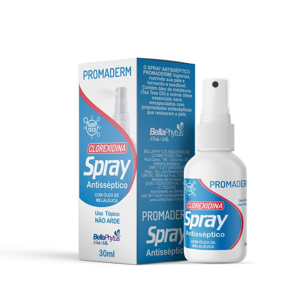 Spray Antisséptico Clorexidina Promaderm 30ml – BellaPhytus