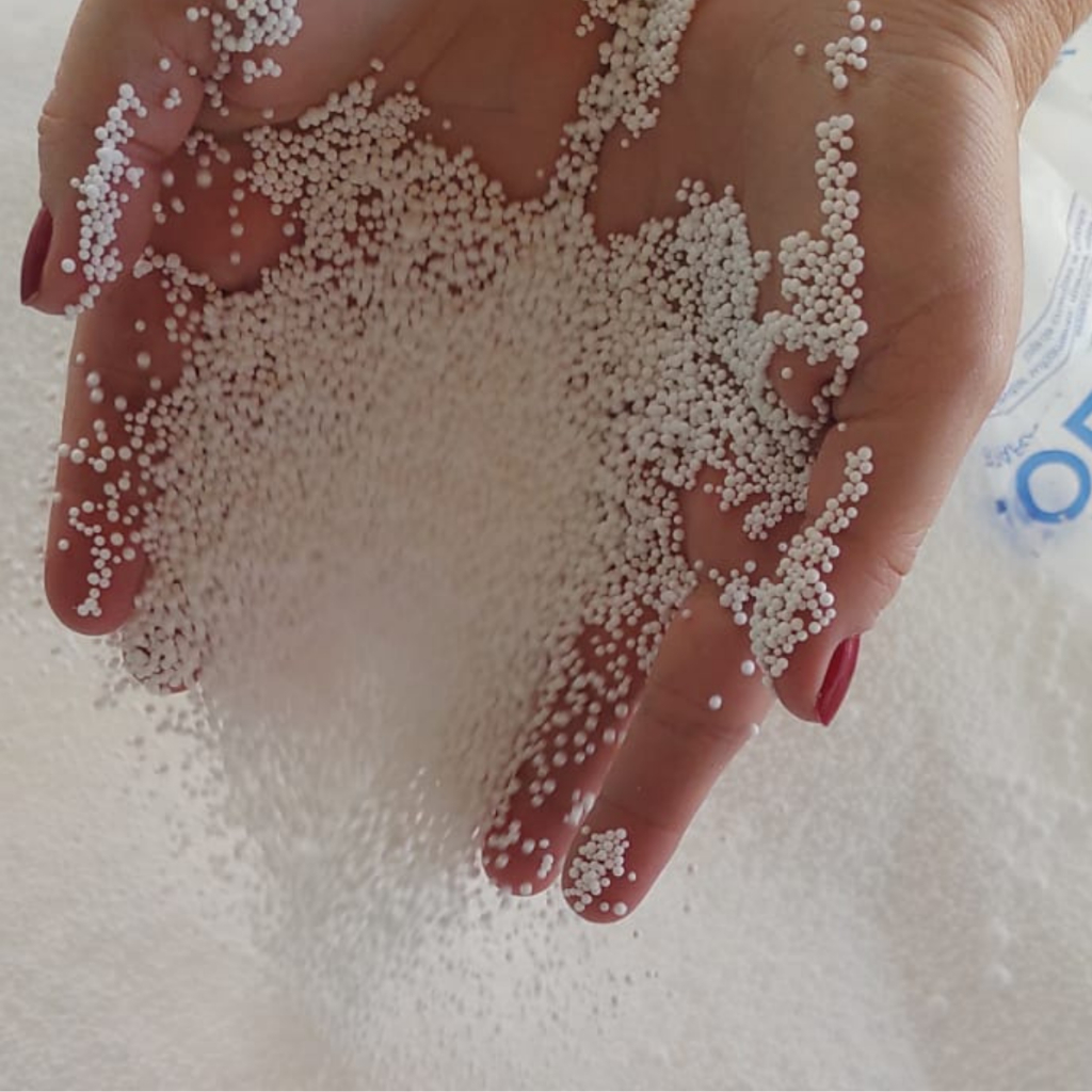 Micro Pérolas Isopor EPS 1MM  Enchimento Puff Almofadas Artes.Decoração Neve   1Lt(30g) e 2 Lt(60g)