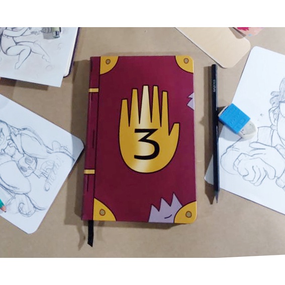 Caderno sketchbook  GRAVITY FALLS para desenho e a