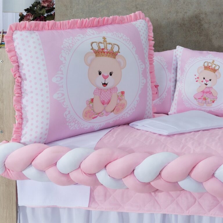 Kit Berço Menina 12 Peças Completo Padrão Ameri