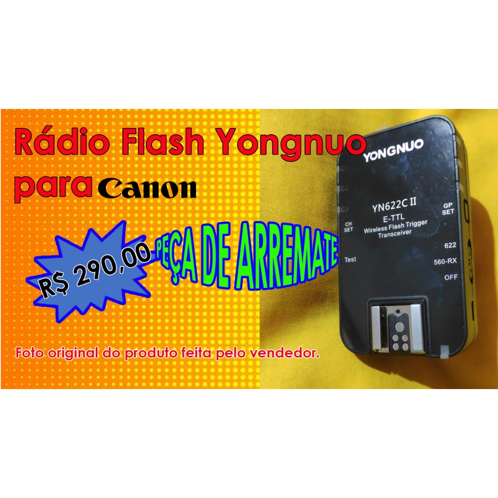 Radio Flash Yongnuo Yn622c Ii Ttl E-ttl Câmera Canon