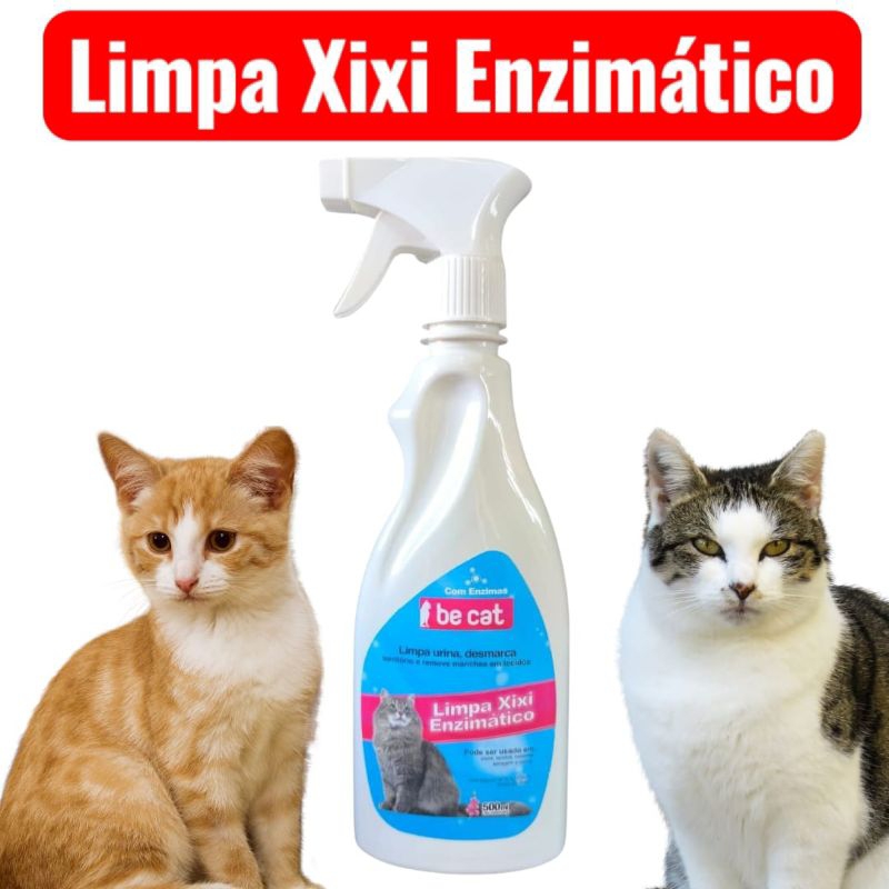 Limpa Xixi Enzimático BeCat 500ml – Desmarca Território Tira Cheiro Urina Gato e Amônia – Embalagem
