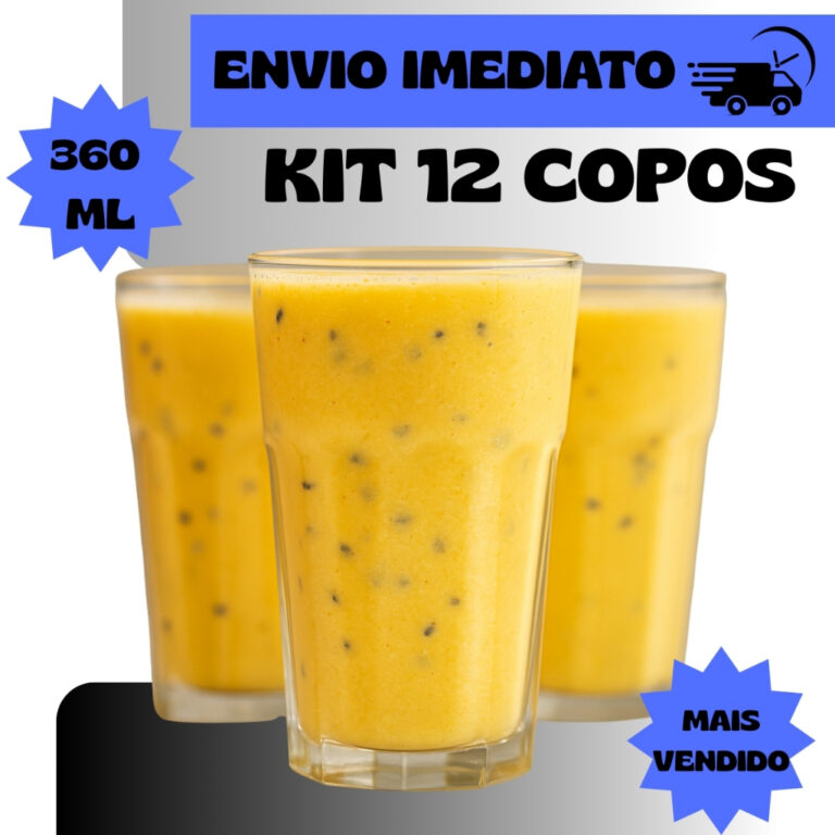 Conjunto Kit 6/12  Unidades Copos Vitamina Transpa