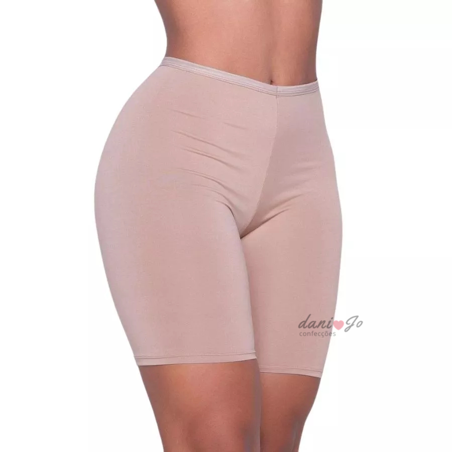 Short Anágua Meia Perna Liso Para Vestir Por Baixo Da Roupa Conforto Segunda Pele Feminino Lingerie