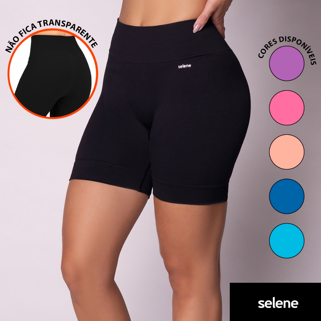 Short Selene Poliamida Academia Sem Costura Legging Shorts Resistente Sem Transparência Leg Bermuda