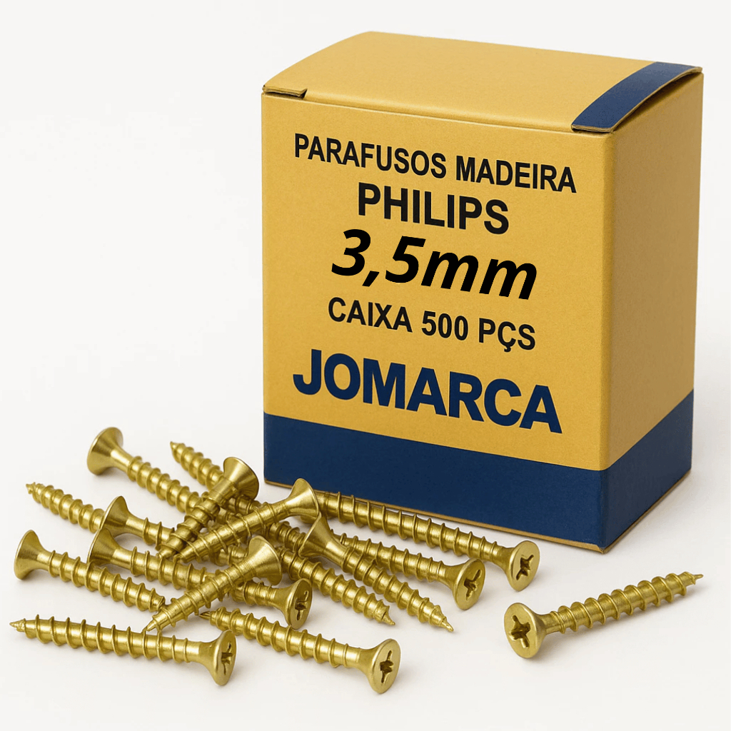 500 Parafusos 3,5 x tamanhos 16 | 20 | 25 | 30 | 40mm Madeira Philips Chipboard Flangeada MDF Cabeça