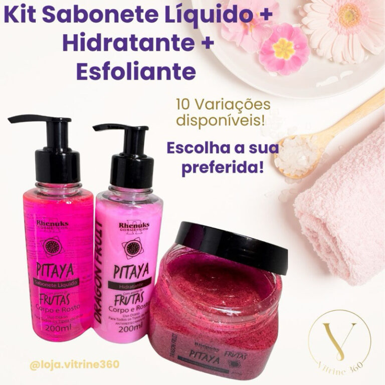 Kit Sabonete + Hidratante + Esfoliante Rhenuks 200
