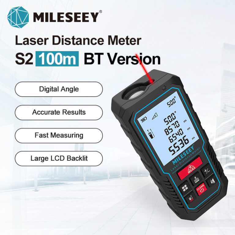 Medidor De Distância Laser Mileseey 100M Digital 