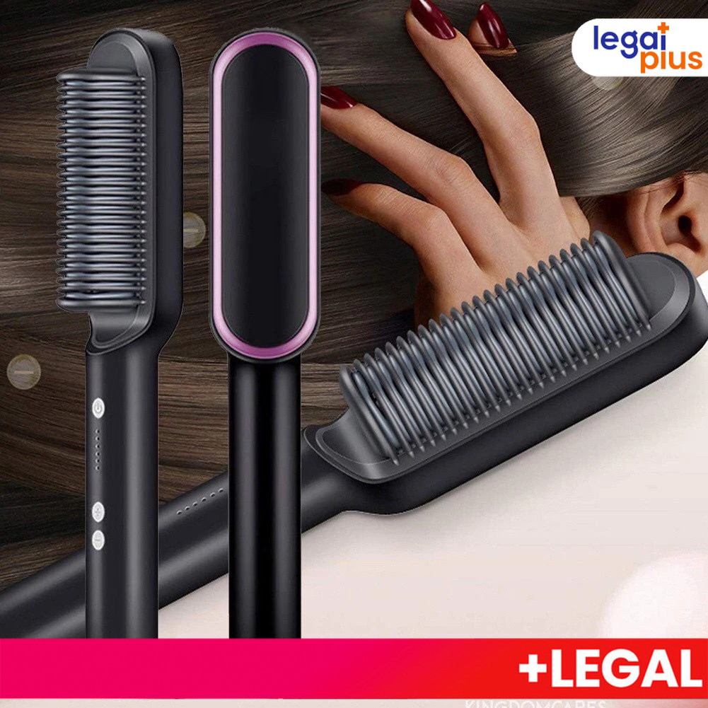 Escova Alisadora Bivolt 5 em 1 – Alisa, Hidrata, Modela, Alinha e Anti-Frizz