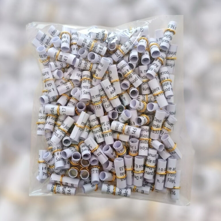 400 Lembrancinhas Versículos Bíblicos Enroladinh